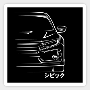 Civic FK8 Type R Silhouette. Magnet